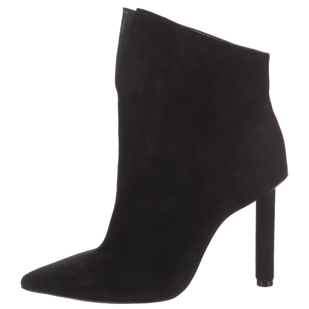 Schutz Vera Genuine Leather Suede stiletto bootie black